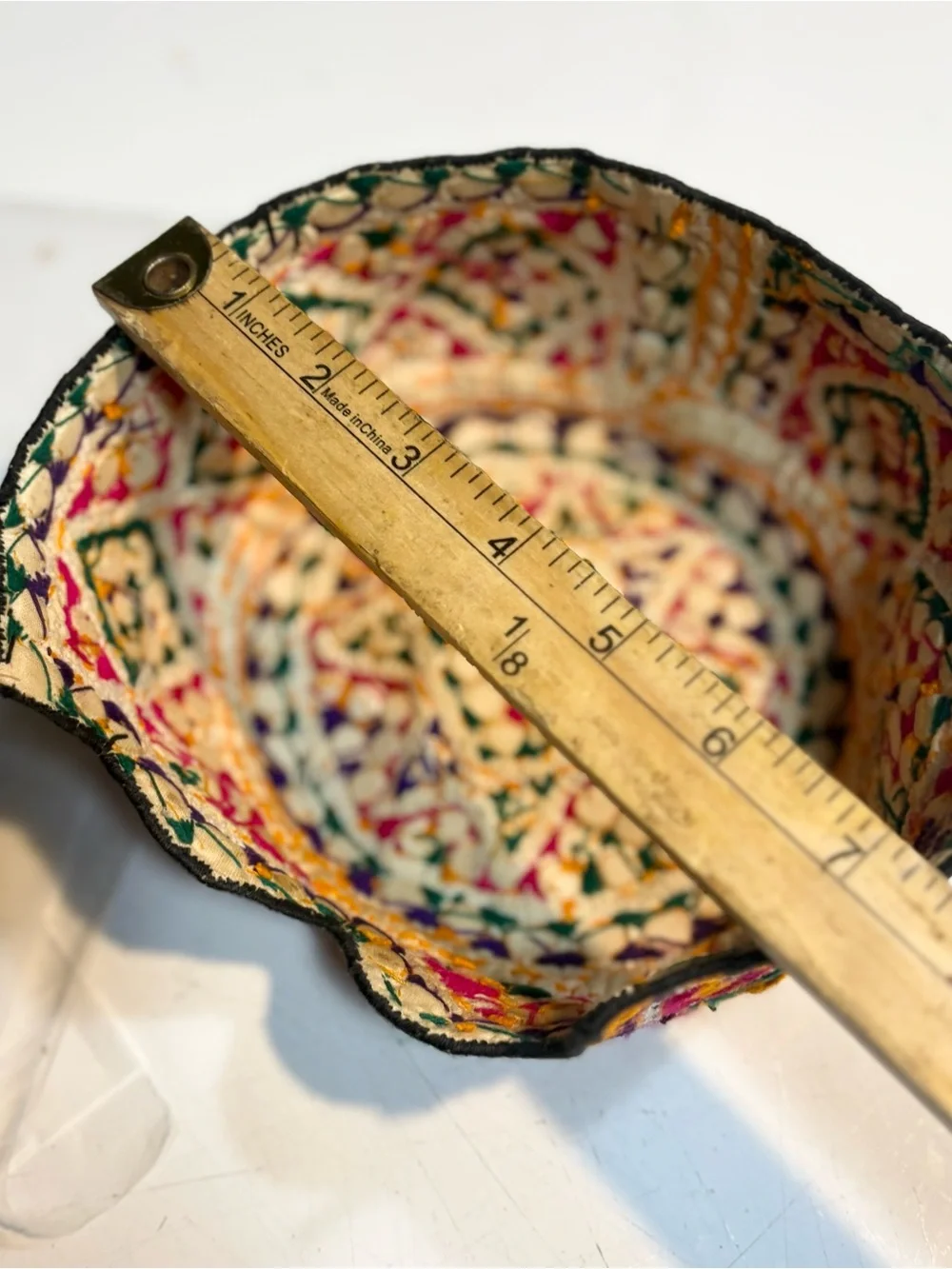 traditional handmade Balochi or Bugti cap featuring vibrant yellow embroidery
